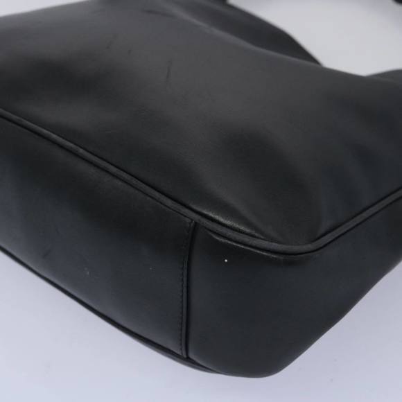 GUCCI Bamboo Hand Bag Leather 2way Black 001 1638 Auth 65305 - Picture 9 of 16